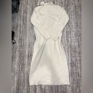 Elegant White Knit Dress